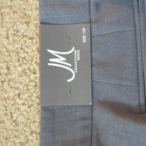 New with Tags JM Collection Gray Straight Waist Bootcut Pants Size 12 Petite - Picture 7 of 8